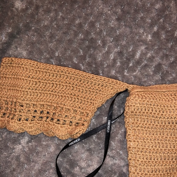 Boho tan crop top - Picture 4 of 5